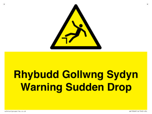 WV13048: Rhybudd Gollwng Sydyn Warning Sudden Drop