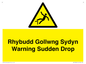 WV13048: Rhybudd Gollwng Sydyn Warning Sudden Drop