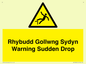 WV13048: Rhybudd Gollwng Sydyn Warning Sudden Drop