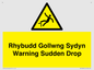 WV13048: Rhybudd Gollwng Sydyn Warning Sudden Drop