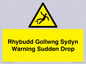 WV13048: Rhybudd Gollwng Sydyn Warning Sudden Drop