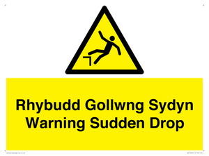 WV13048: Rhybudd Gollwng Sydyn Warning Sudden Drop
