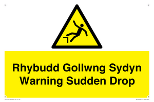 WV13048: Rhybudd Gollwng Sydyn Warning Sudden Drop