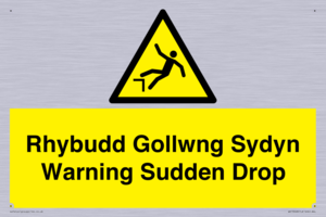 WV13048: Rhybudd Gollwng Sydyn Warning Sudden Drop