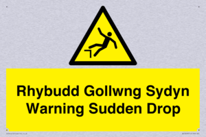 WV13048: Rhybudd Gollwng Sydyn Warning Sudden Drop