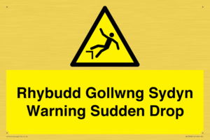WV13048: Rhybudd Gollwng Sydyn Warning Sudden Drop