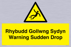 WV13048: Rhybudd Gollwng Sydyn Warning Sudden Drop – Viking Signs