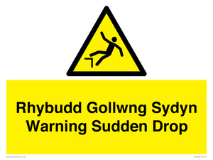 WV13048: Rhybudd Gollwng Sydyn Warning Sudden Drop