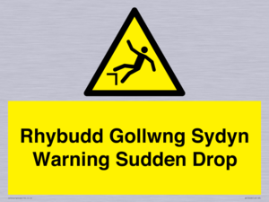 WV13048: Rhybudd Gollwng Sydyn Warning Sudden Drop