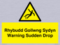 WV13048: Rhybudd Gollwng Sydyn Warning Sudden Drop