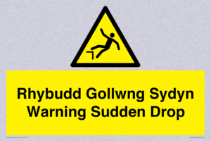 WV13048: Rhybudd Gollwng Sydyn Warning Sudden Drop