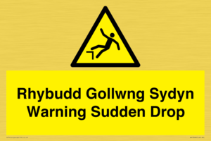 WV13048: Rhybudd Gollwng Sydyn Warning Sudden Drop