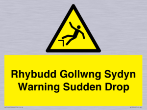 WV13048: Rhybudd Gollwng Sydyn Warning Sudden Drop