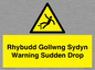 WV13048: Rhybudd Gollwng Sydyn Warning Sudden Drop