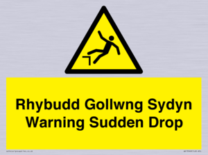 WV13048: Rhybudd Gollwng Sydyn Warning Sudden Drop