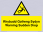 WV13048: Rhybudd Gollwng Sydyn Warning Sudden Drop