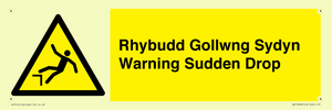 WV13048: Rhybudd Gollwng Sydyn Warning Sudden Drop
