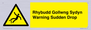 WV13048: Rhybudd Gollwng Sydyn Warning Sudden Drop