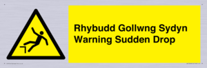 WV13048: Rhybudd Gollwng Sydyn Warning Sudden Drop