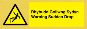 WV13048: Rhybudd Gollwng Sydyn Warning Sudden Drop