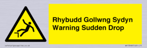 WV13048: Rhybudd Gollwng Sydyn Warning Sudden Drop
