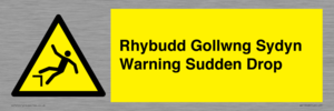 WV13048: Rhybudd Gollwng Sydyn Warning Sudden Drop
