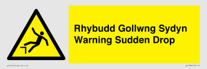 WV13048: Rhybudd Gollwng Sydyn Warning Sudden Drop