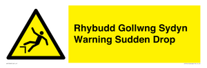 WV13048: Rhybudd Gollwng Sydyn Warning Sudden Drop
