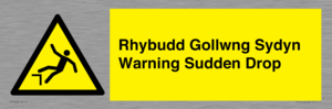 WV13048: Rhybudd Gollwng Sydyn Warning Sudden Drop