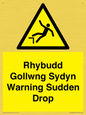 WV13048: Rhybudd Gollwng Sydyn Warning Sudden Drop