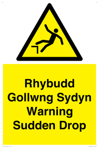 WV13048: Rhybudd Gollwng Sydyn Warning Sudden Drop