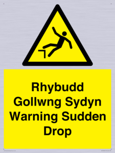 WV13048: Rhybudd Gollwng Sydyn Warning Sudden Drop