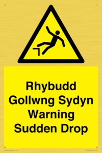 WV13048: Rhybudd Gollwng Sydyn Warning Sudden Drop