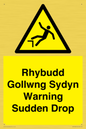 WV13048: Rhybudd Gollwng Sydyn Warning Sudden Drop