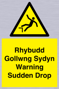 WV13048: Rhybudd Gollwng Sydyn Warning Sudden Drop