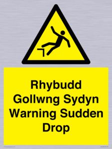WV13048: Rhybudd Gollwng Sydyn Warning Sudden Drop