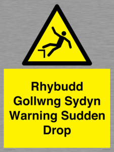 WV13048: Rhybudd Gollwng Sydyn Warning Sudden Drop