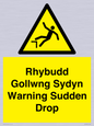 WV13048: Rhybudd Gollwng Sydyn Warning Sudden Drop