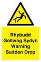 WV13048: Rhybudd Gollwng Sydyn Warning Sudden Drop