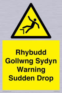 WV13048: Rhybudd Gollwng Sydyn Warning Sudden Drop