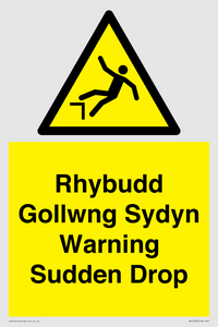 WV13048: Rhybudd Gollwng Sydyn Warning Sudden Drop
