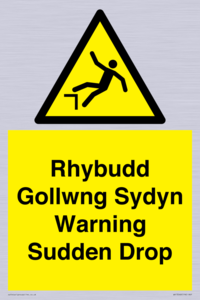 WV13048: Rhybudd Gollwng Sydyn Warning Sudden Drop