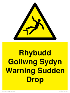 WV13048: Rhybudd Gollwng Sydyn Warning Sudden Drop