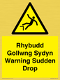 WV13048: Rhybudd Gollwng Sydyn Warning Sudden Drop