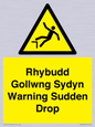WV13048: Rhybudd Gollwng Sydyn Warning Sudden Drop