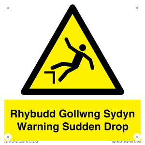 WV13048: Rhybudd Gollwng Sydyn Warning Sudden Drop