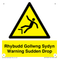 WV13048: Rhybudd Gollwng Sydyn Warning Sudden Drop