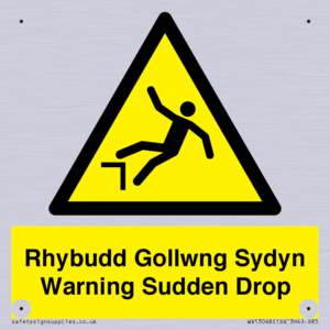 WV13048: Rhybudd Gollwng Sydyn Warning Sudden Drop