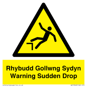 WV13048: Rhybudd Gollwng Sydyn Warning Sudden Drop