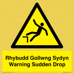 WV13048: Rhybudd Gollwng Sydyn Warning Sudden Drop